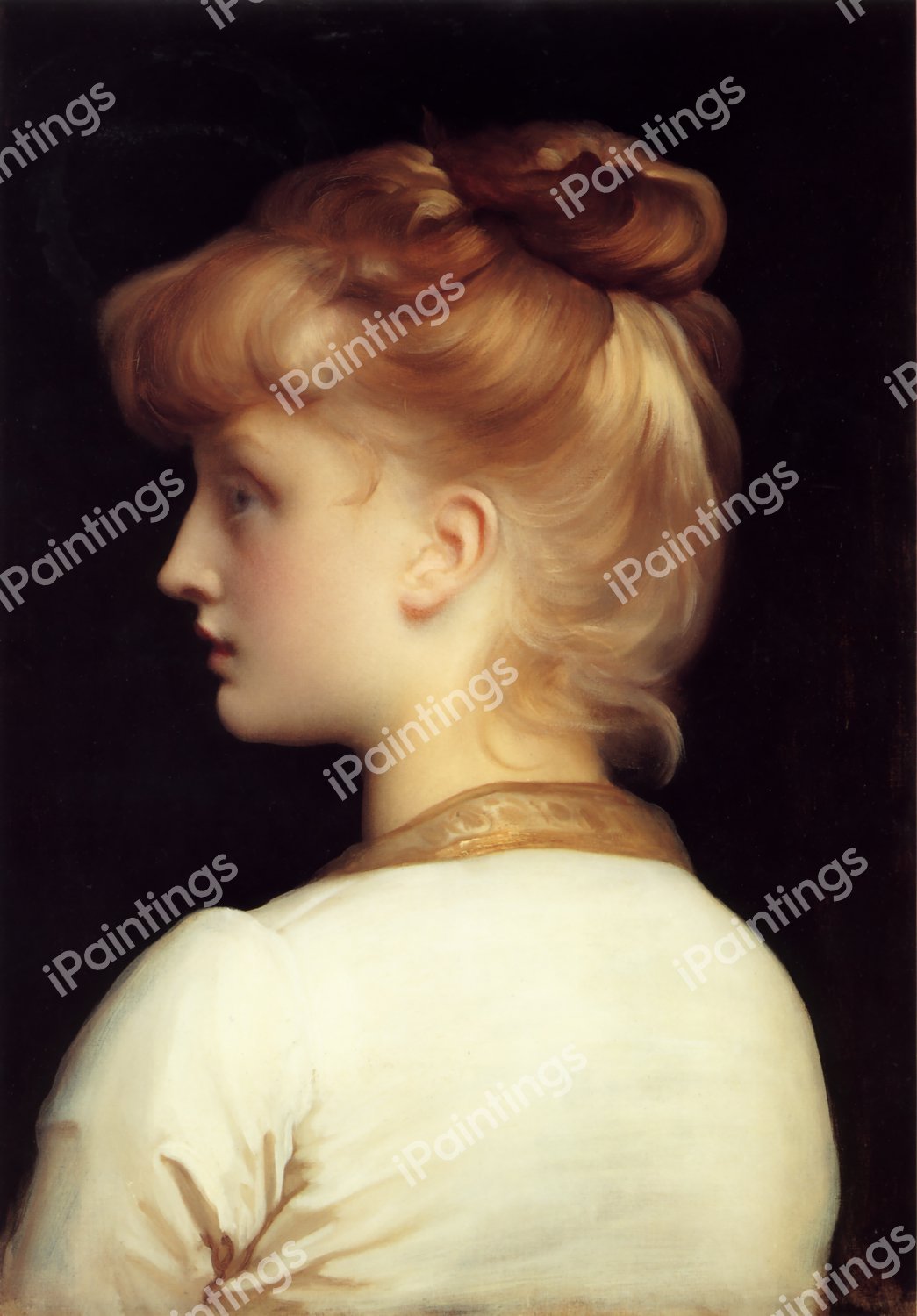 A Girl. The painting by Lord Frederic Leighton