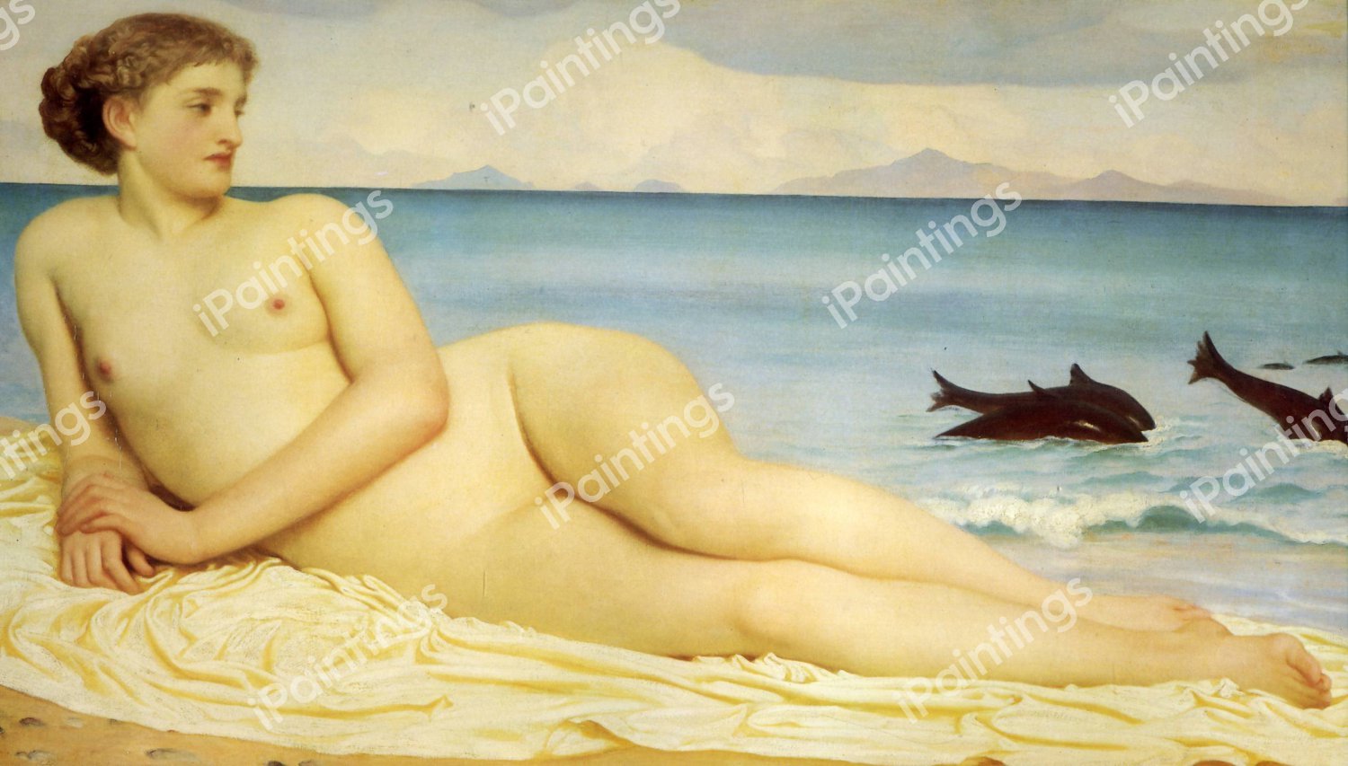 Actaea, the Nymph of the Shore. The painting by Lord Frederic Leighton