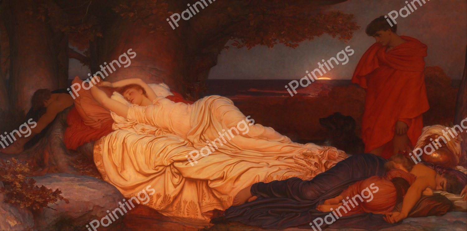 Cymon and Iphigenia. The painting by Lord Frederic Leighton