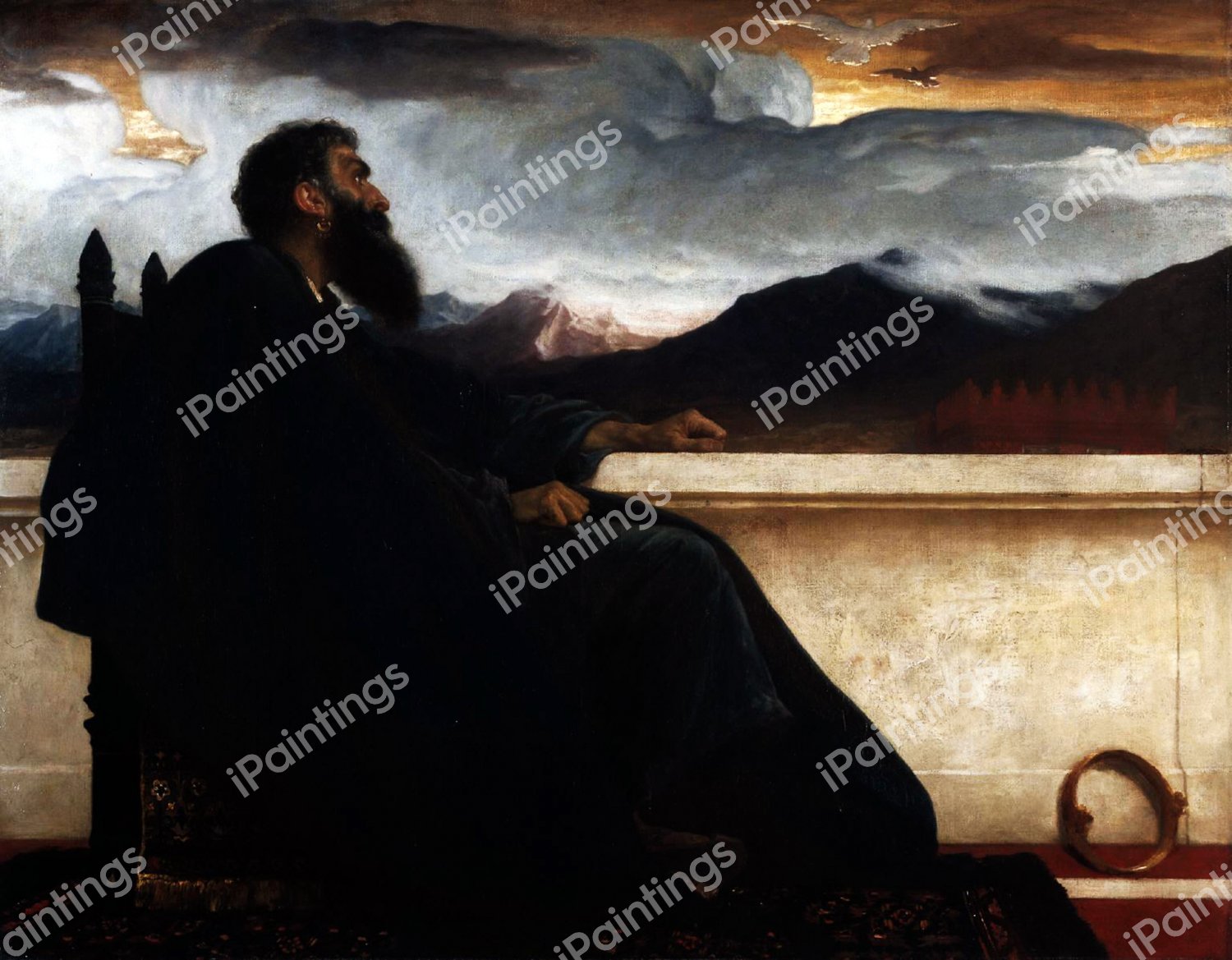 David at Rest. The painting by Lord Frederic Leighton