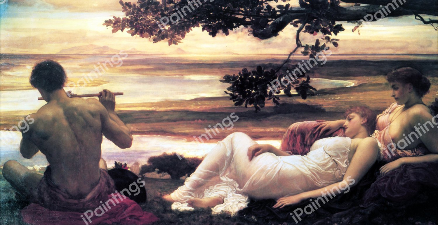 Idyll. The painting by Lord Frederic Leighton