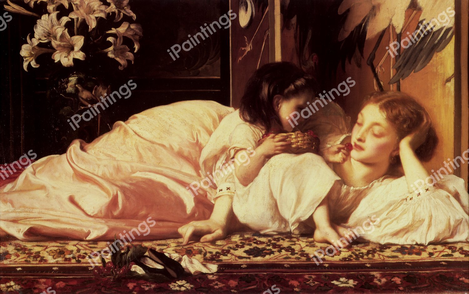 Mother and Child. The painting by Lord Frederic Leighton