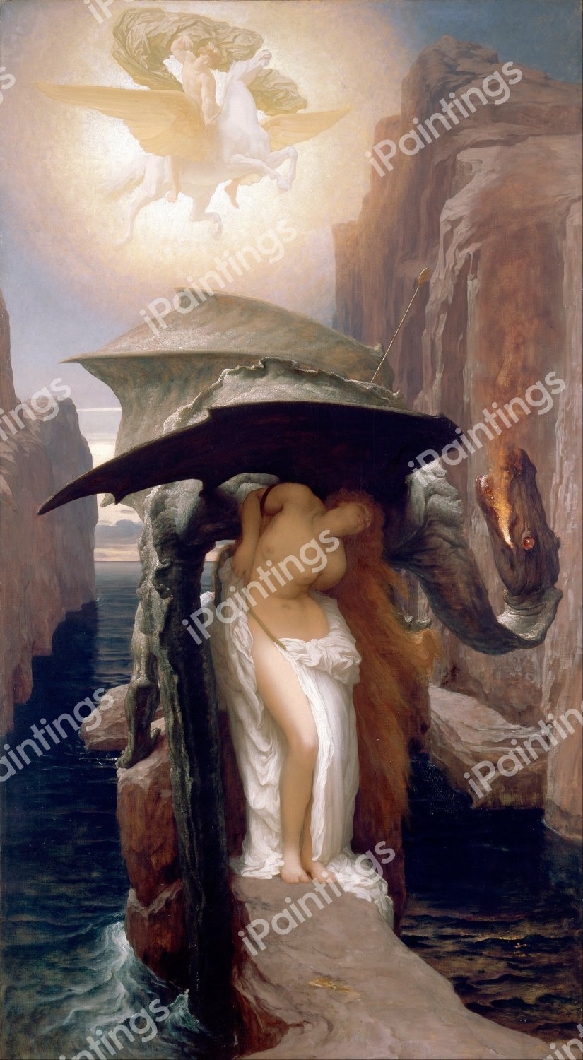 Perseus and Andromeda. The painting by Lord Frederic Leighton