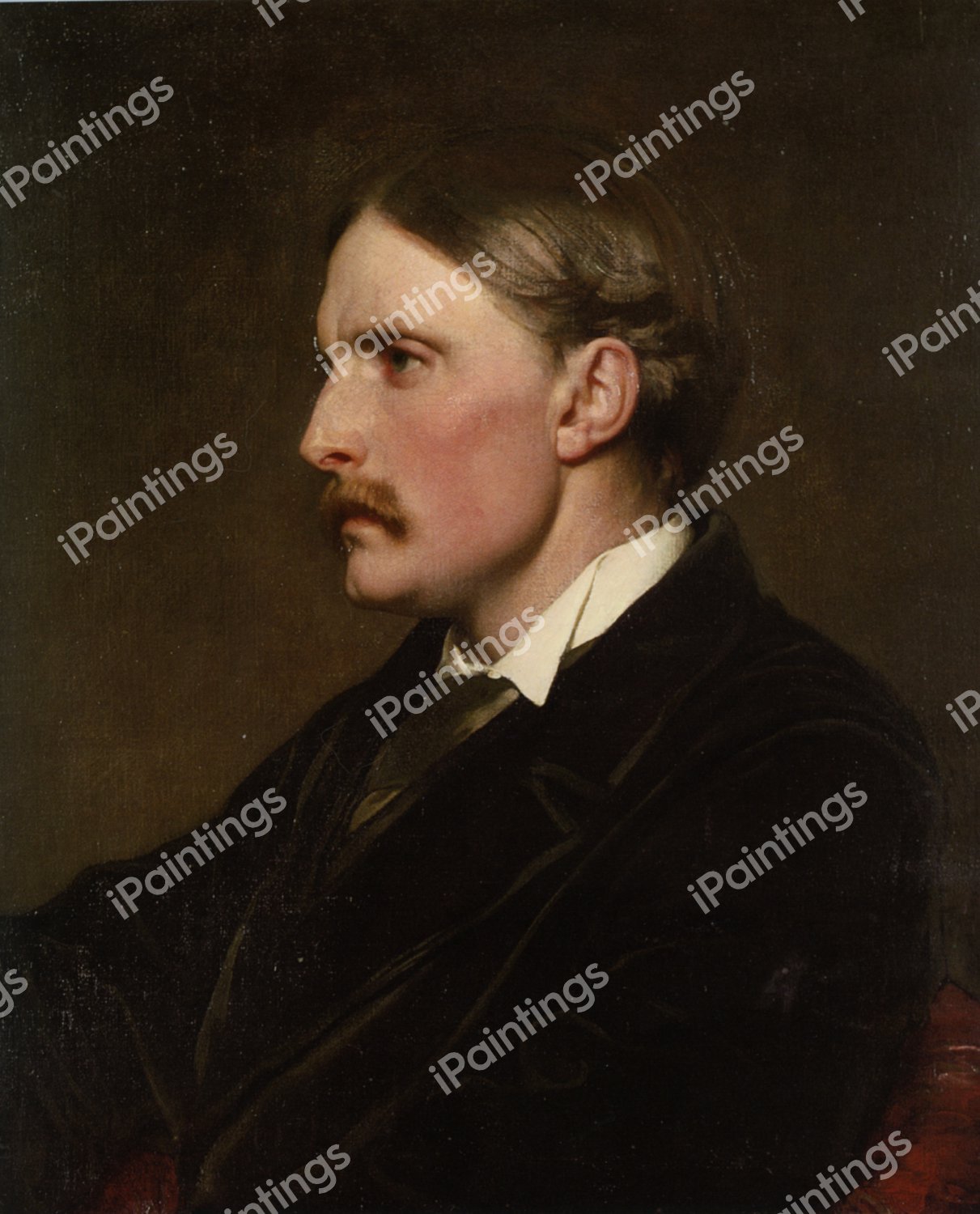 Portrait of Henry Evans. The painting by Lord Frederic Leighton