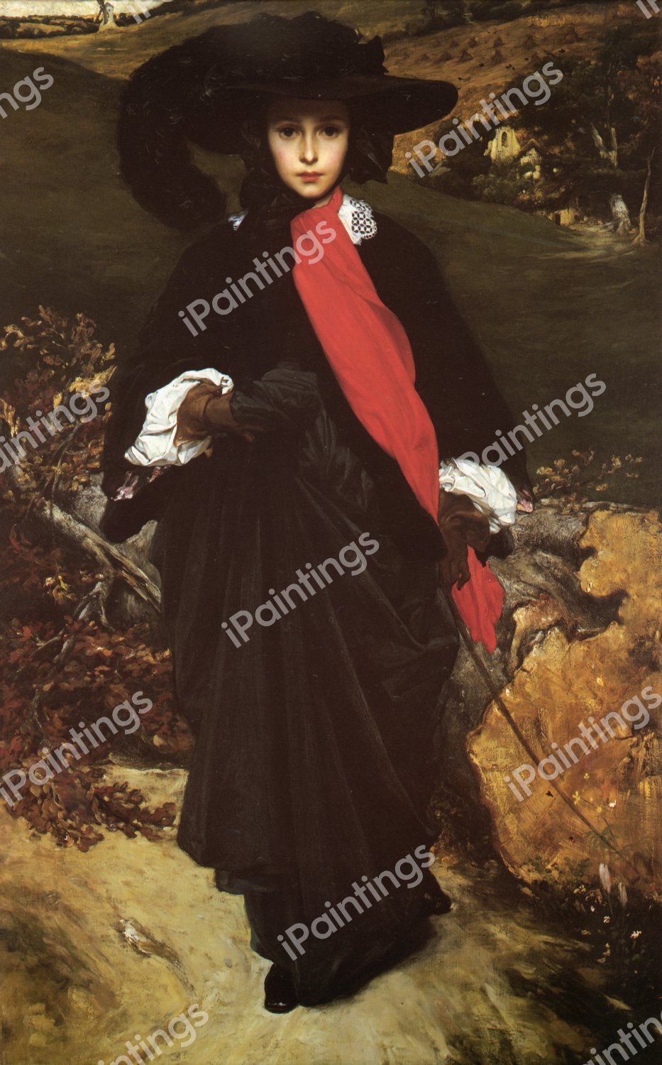Portrait of May Sartoris. The painting by Lord Frederic Leighton