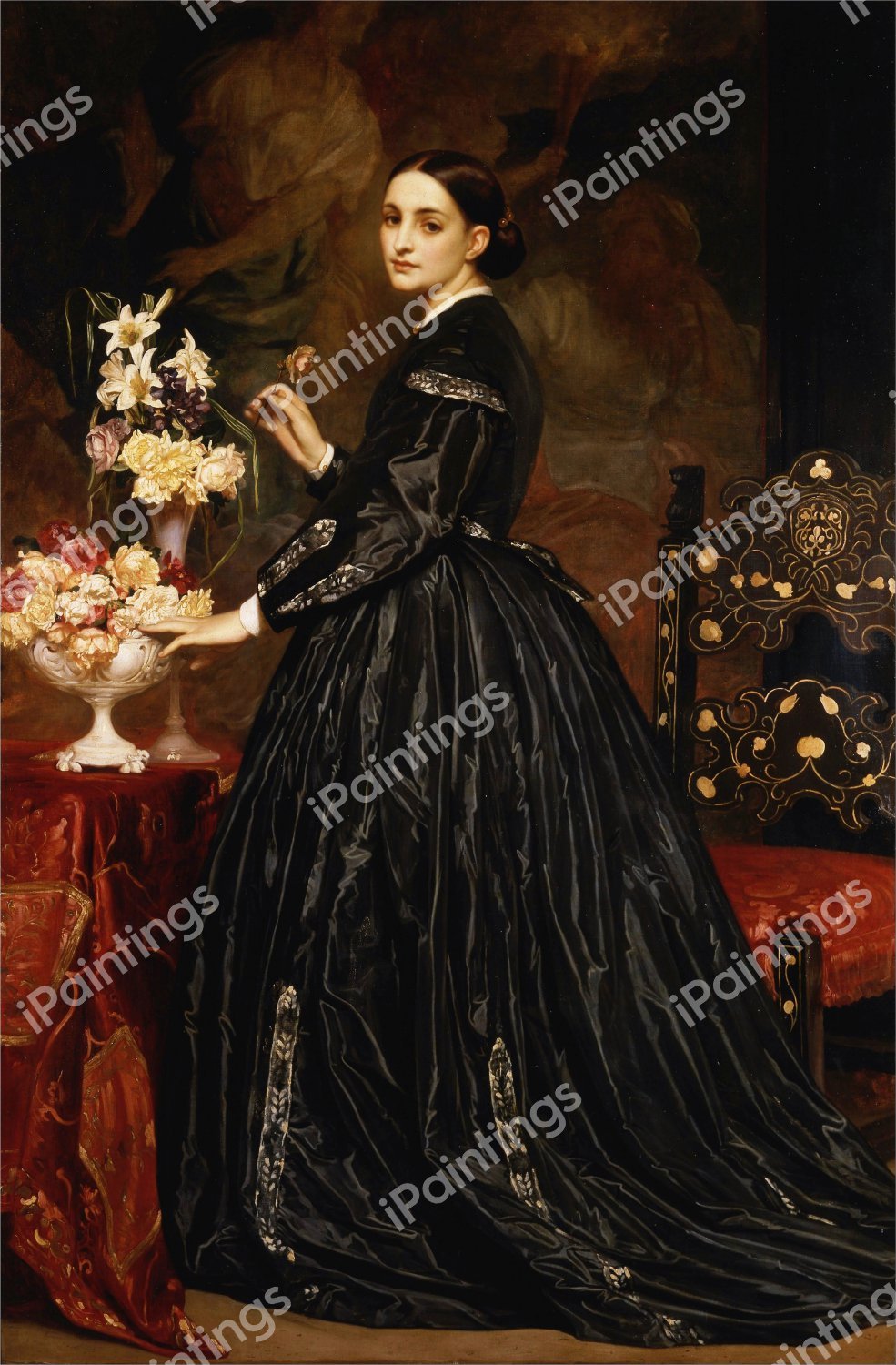 Portrait of Mrs. James Guthrie. The painting by Lord Frederic Leighton