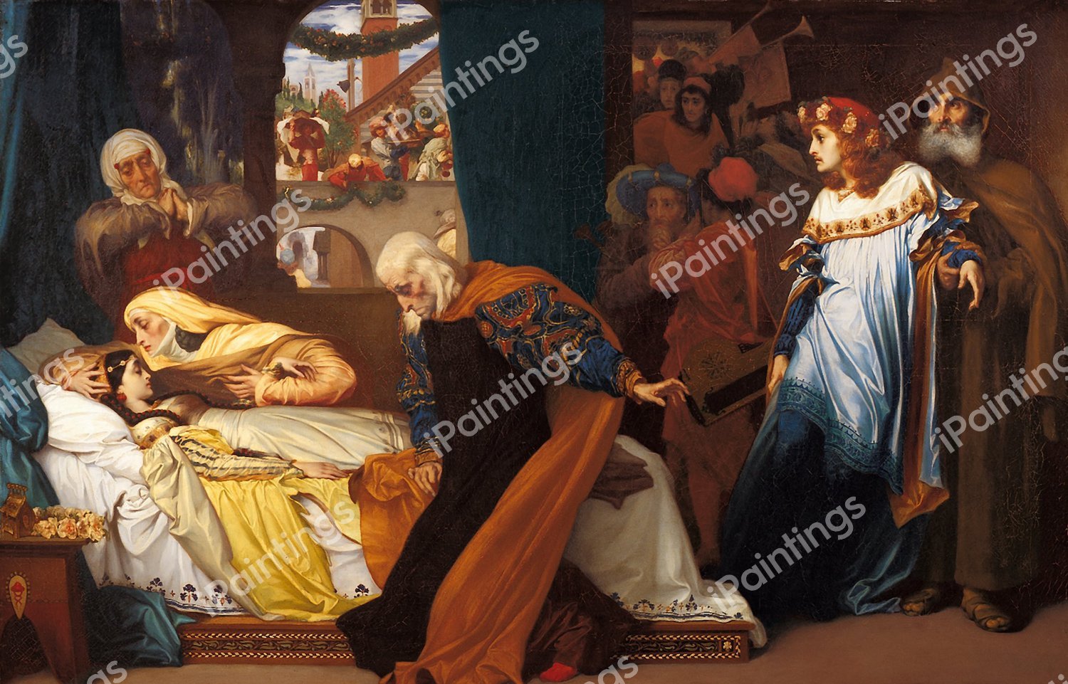 The Feigned Death of Juliet. The painting by Lord Frederic Leighton