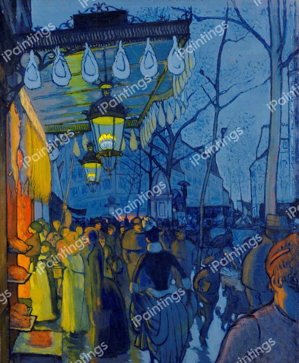 Avenue de Clichy, 1887. The painting by Louis Anquetin