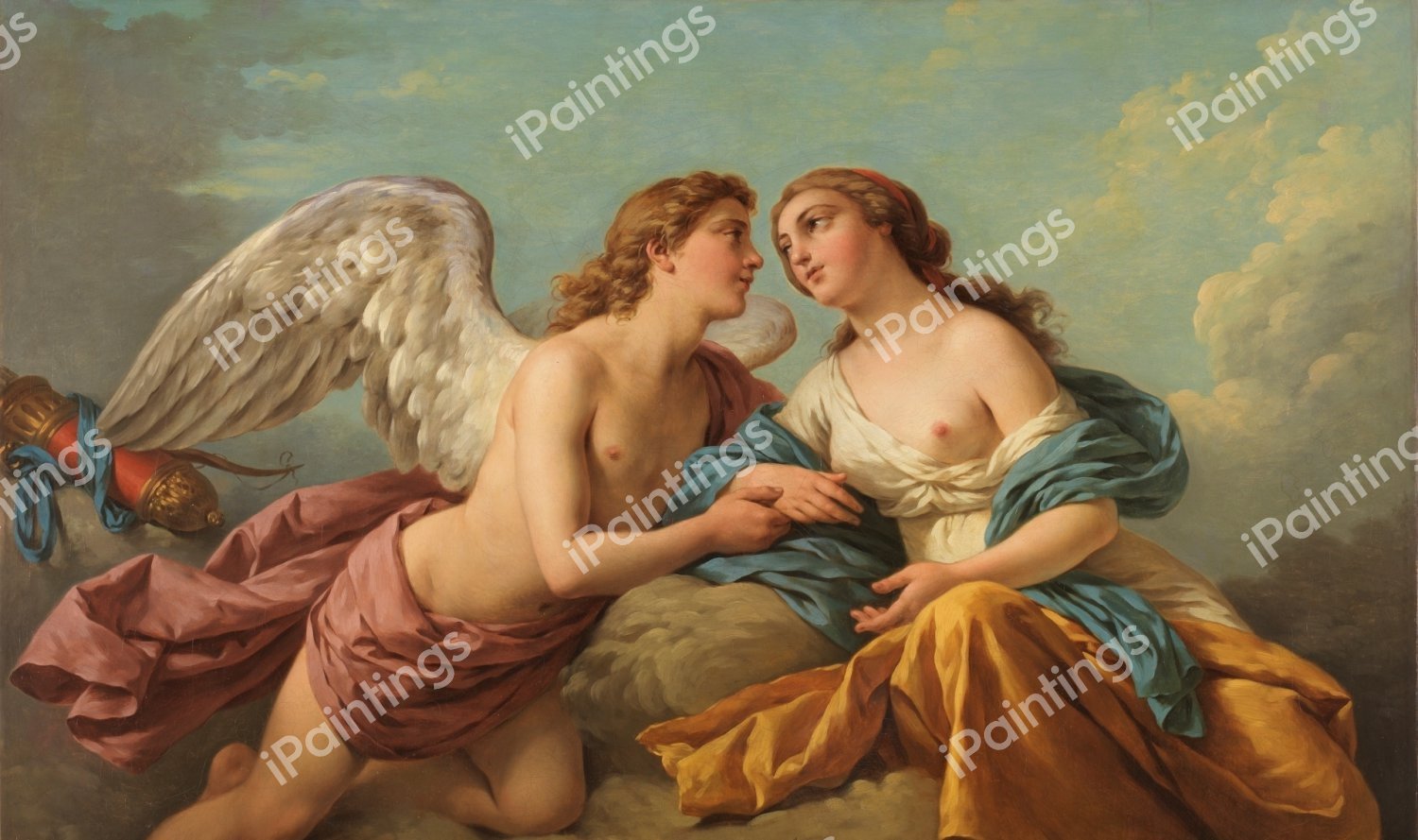 Allegory of Touch. The painting by Louis Jean Francois Lagrenee