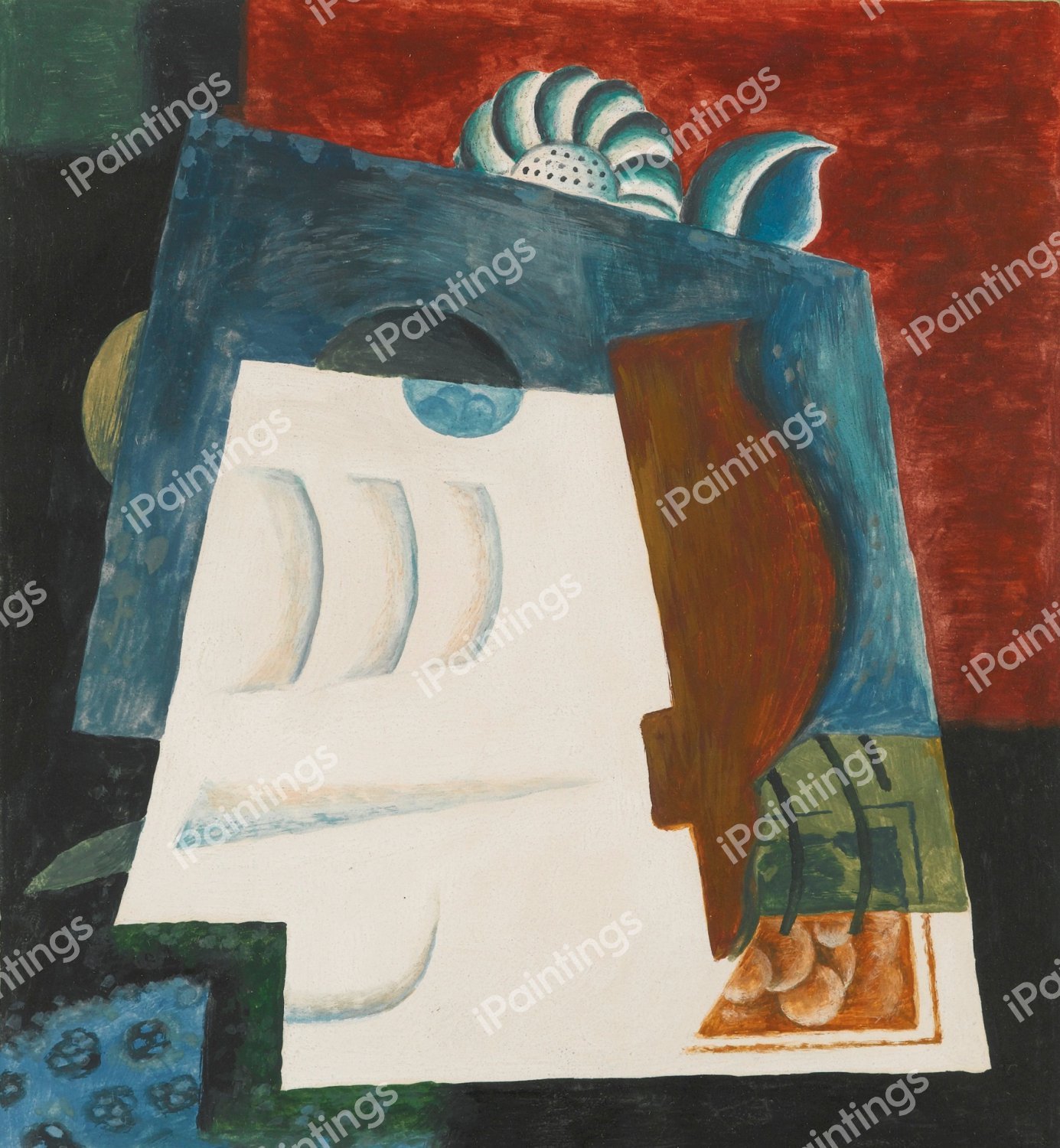 Still Life with Envelope, 1922. The painting by Louis Marcoussis