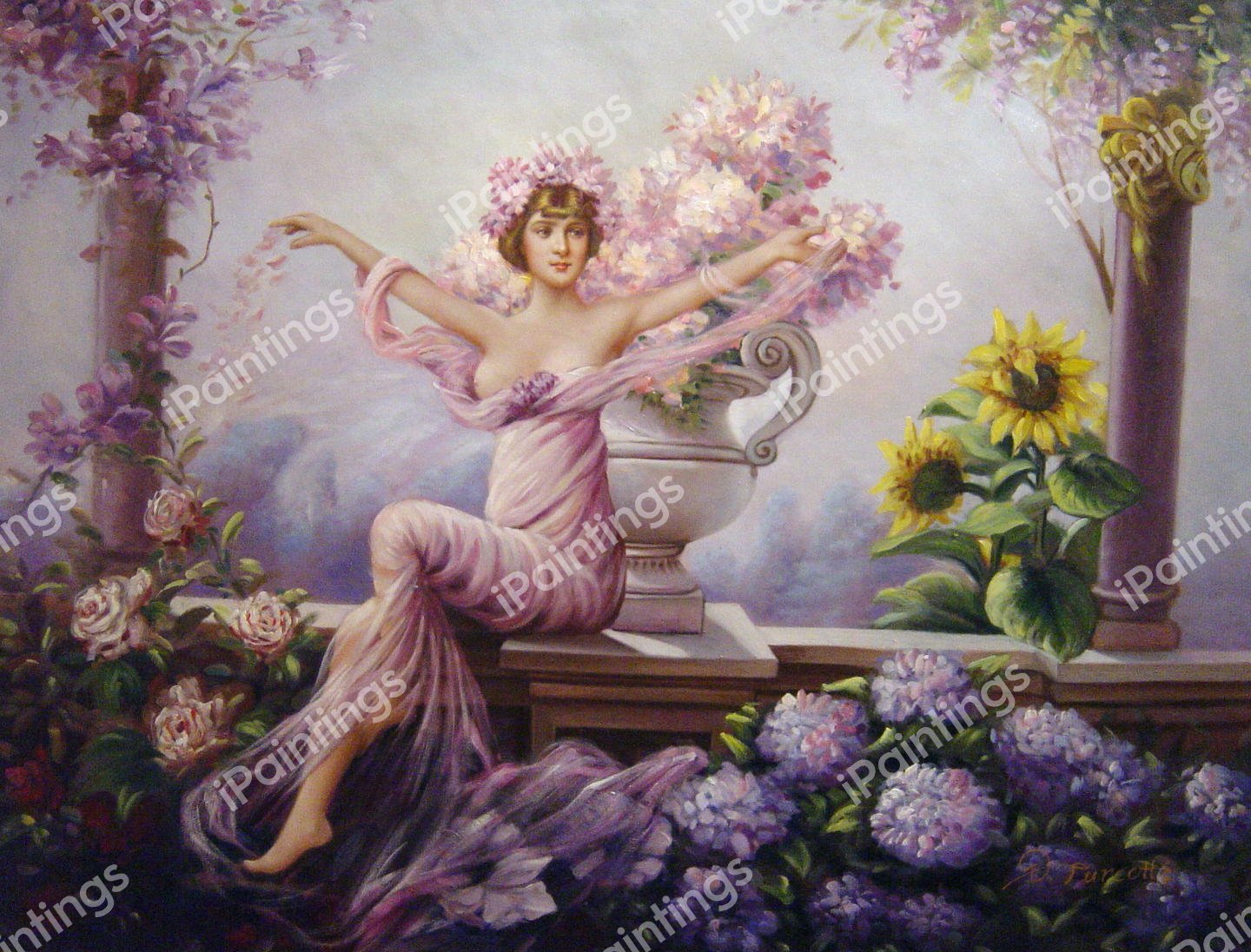 Flora. The painting by Louise Abbema