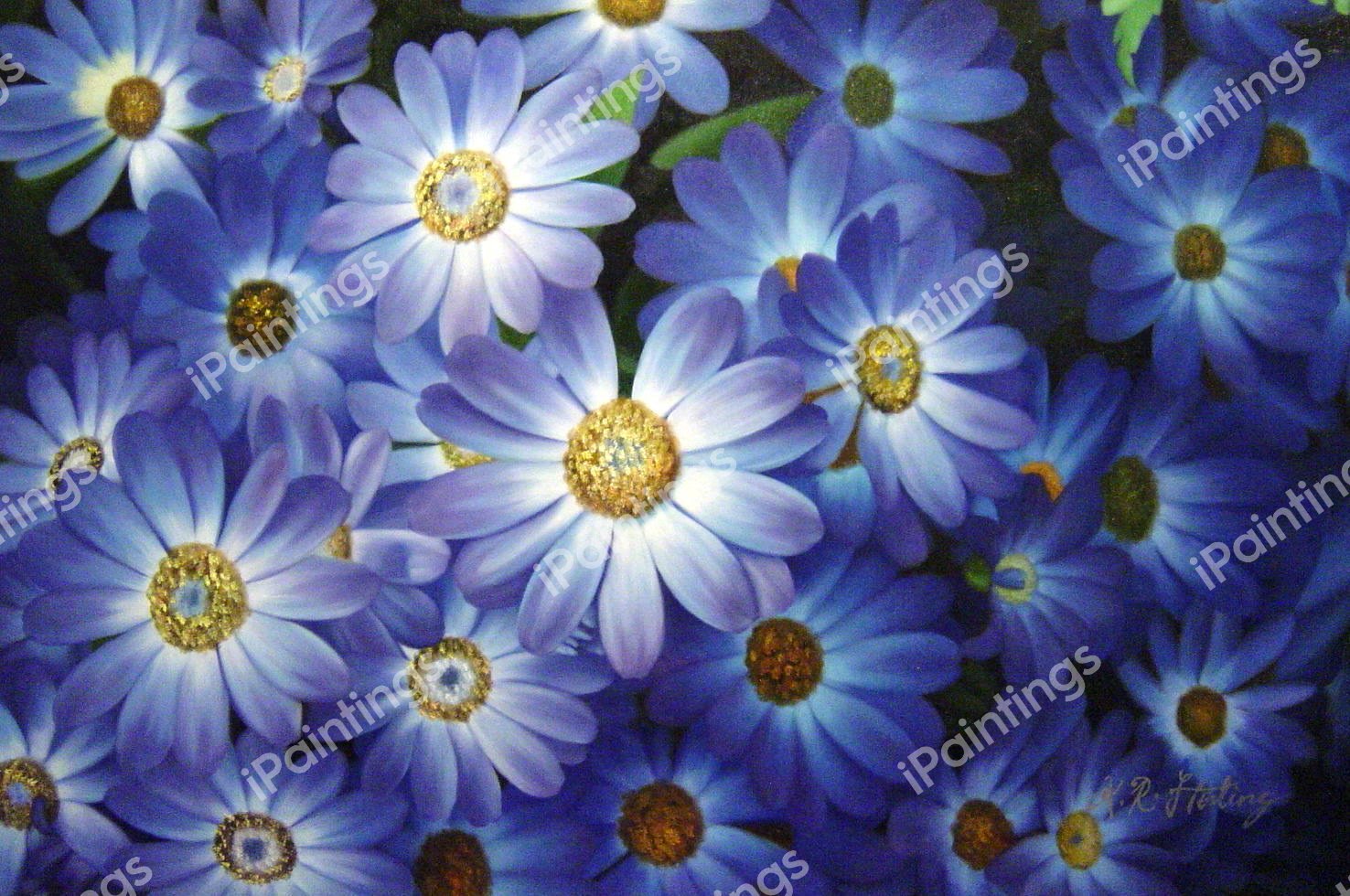 Lovely Purple Flowers. The painting by Our Originals