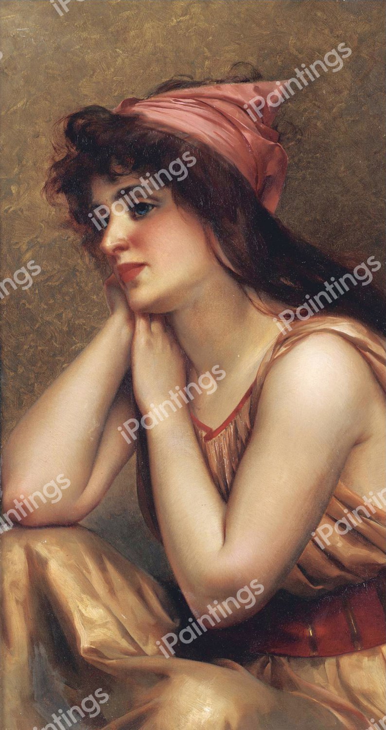 A Moment's Pause. The painting by Luis Ricardo Falero