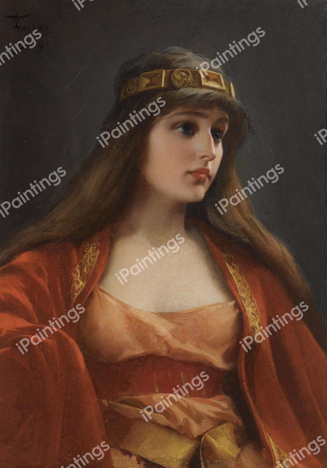 Bedouin Girl. The painting by Luis Ricardo Falero