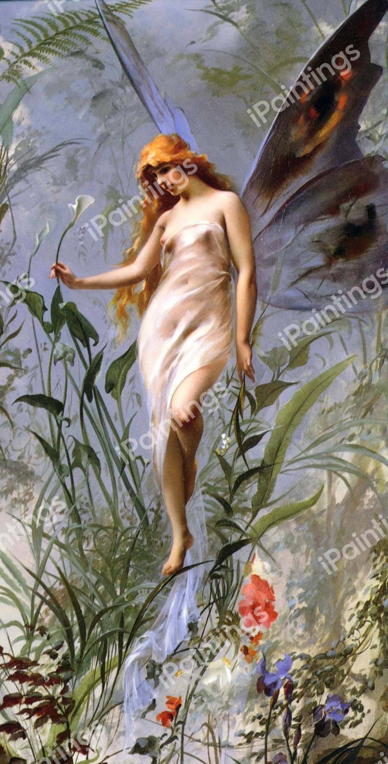 Lily Fairy. The painting by Luis Ricardo Falero