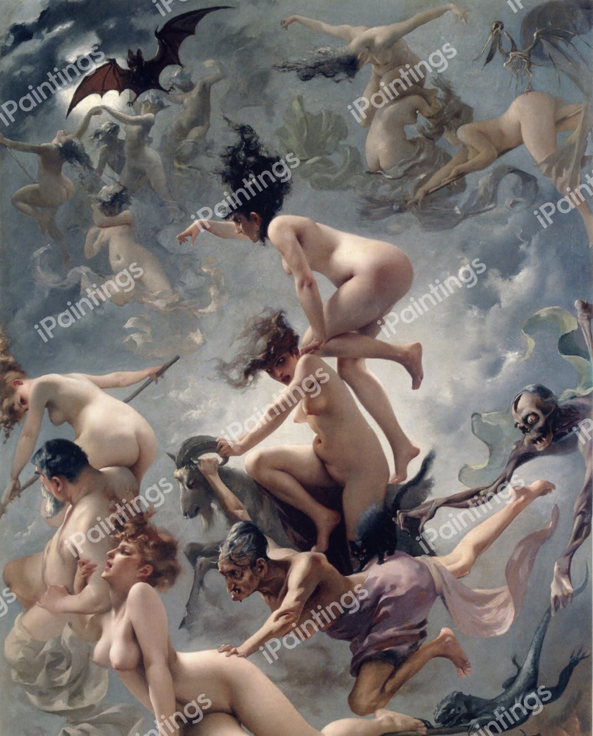 Vision of Faust. The painting by Luis Ricardo Falero