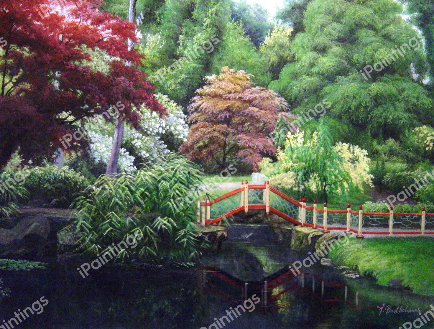 Magnificent Japanese Garden. The painting by Our Originals