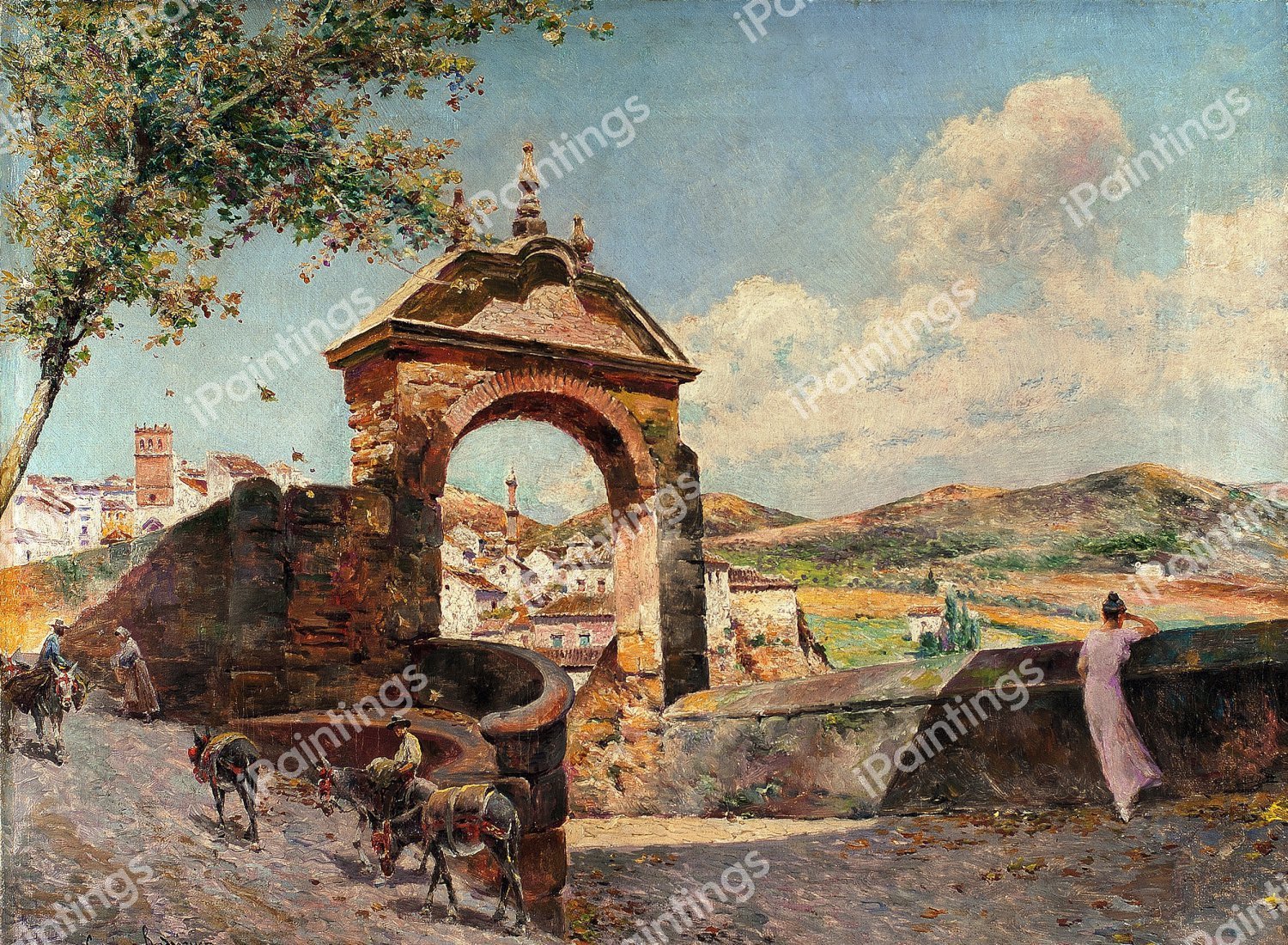 Ronda. The painting by Manuel Garcia Y Rodriguez