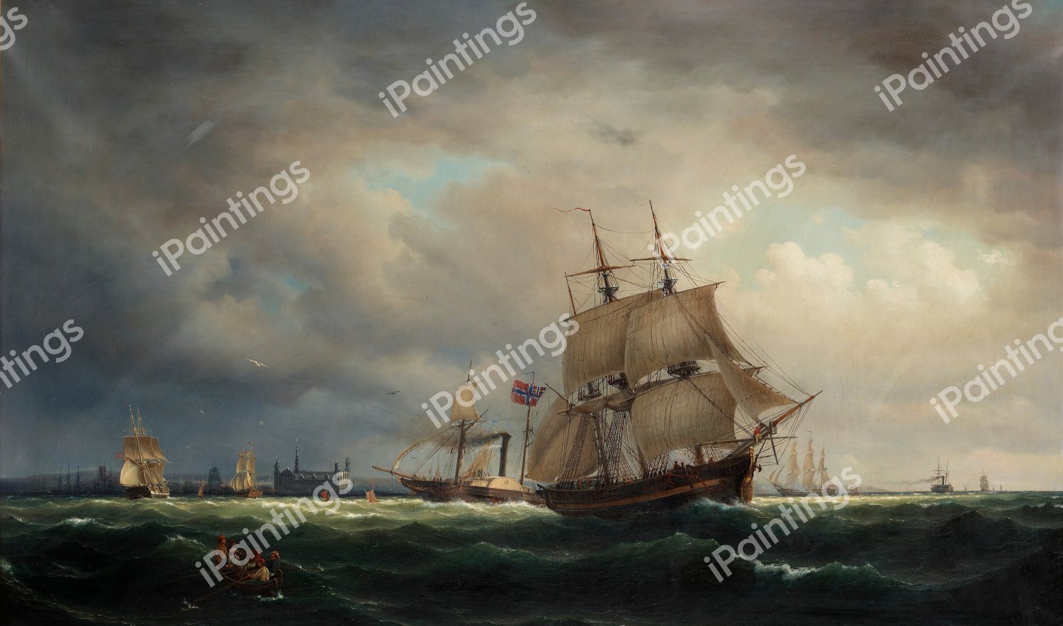 View of the Sound. The painting by Marcus Larson