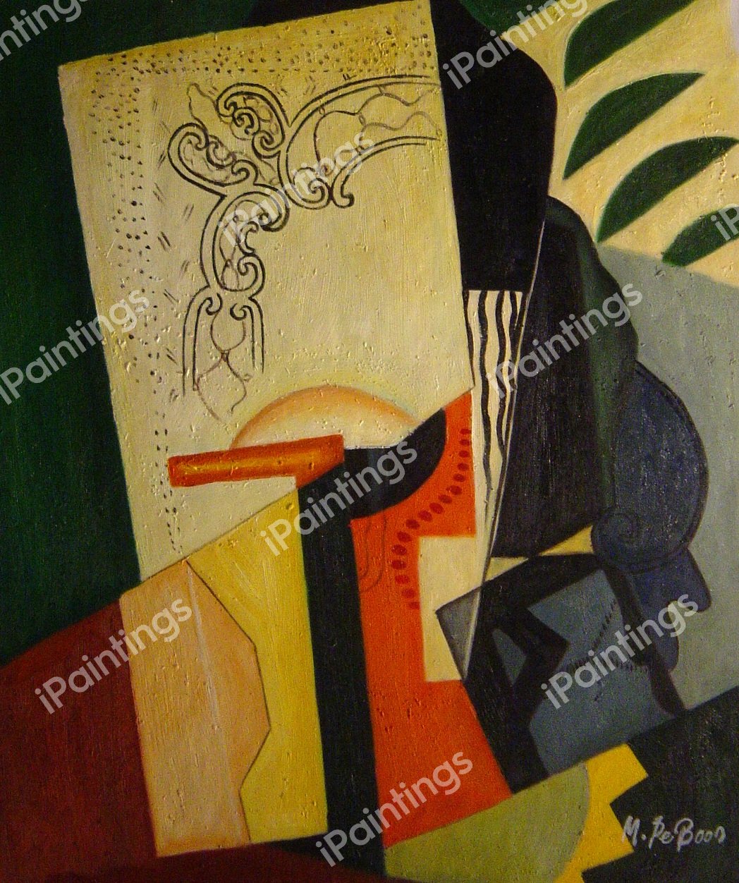 Composition Cubism. The painting by Maria Blanchard