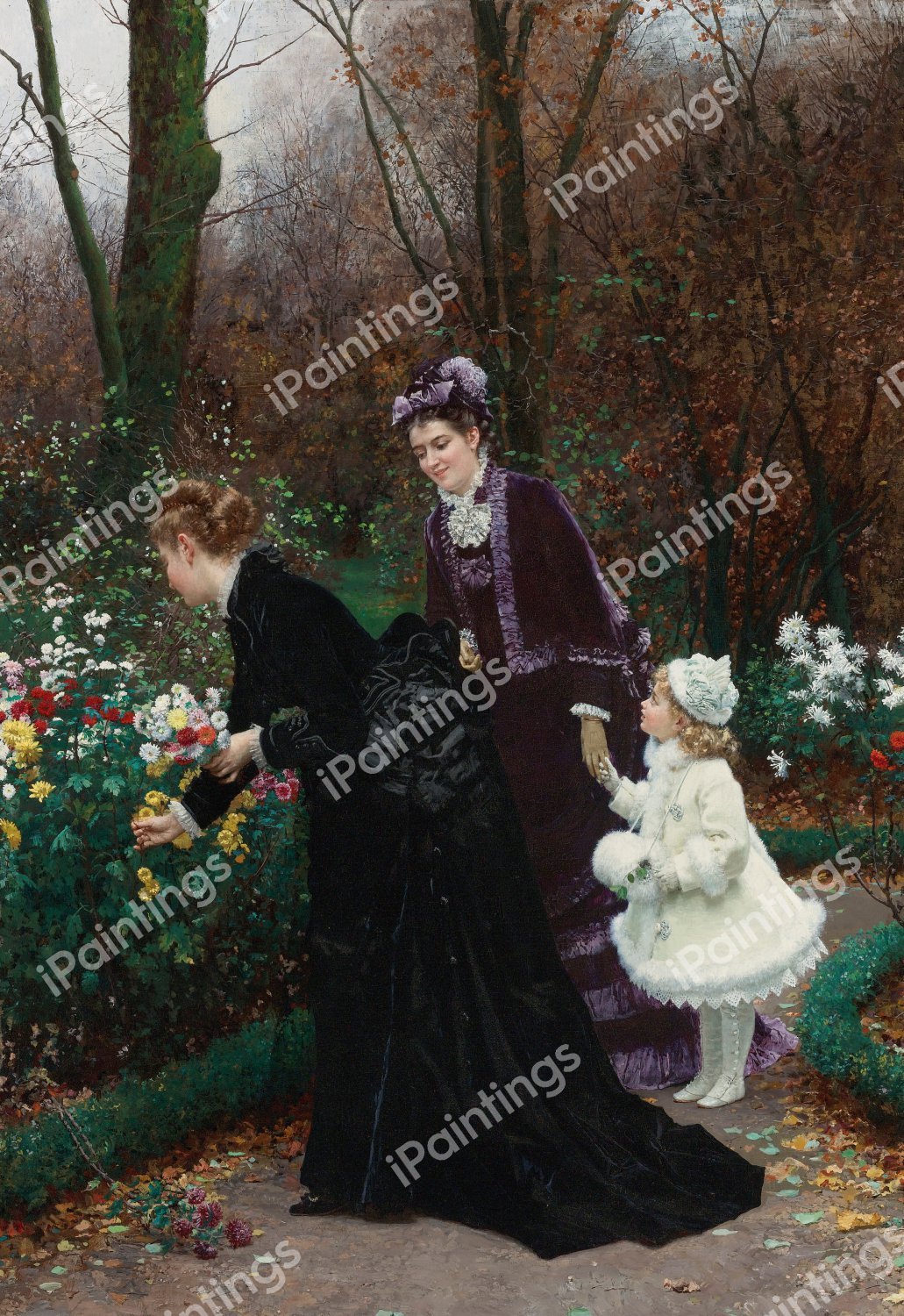 Le Jardin de Marraine. The painting by Marie-Francois Firmin-Girard