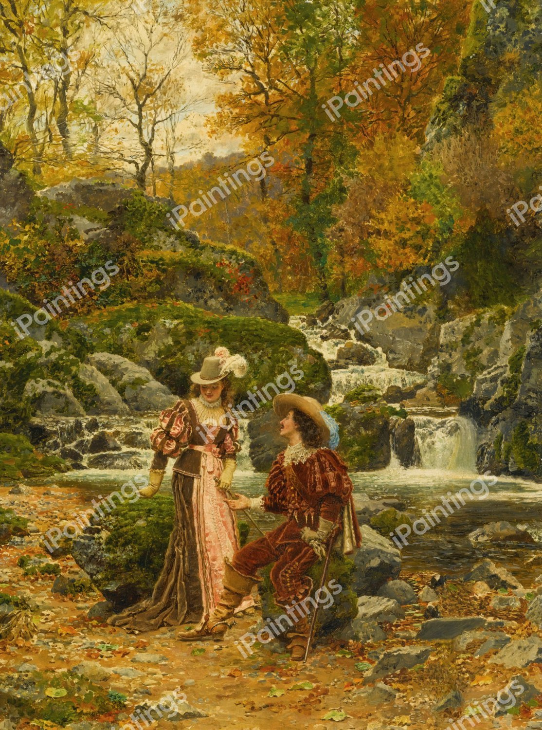 The Proposal. The painting by Marie-Francois Firmin-Girard