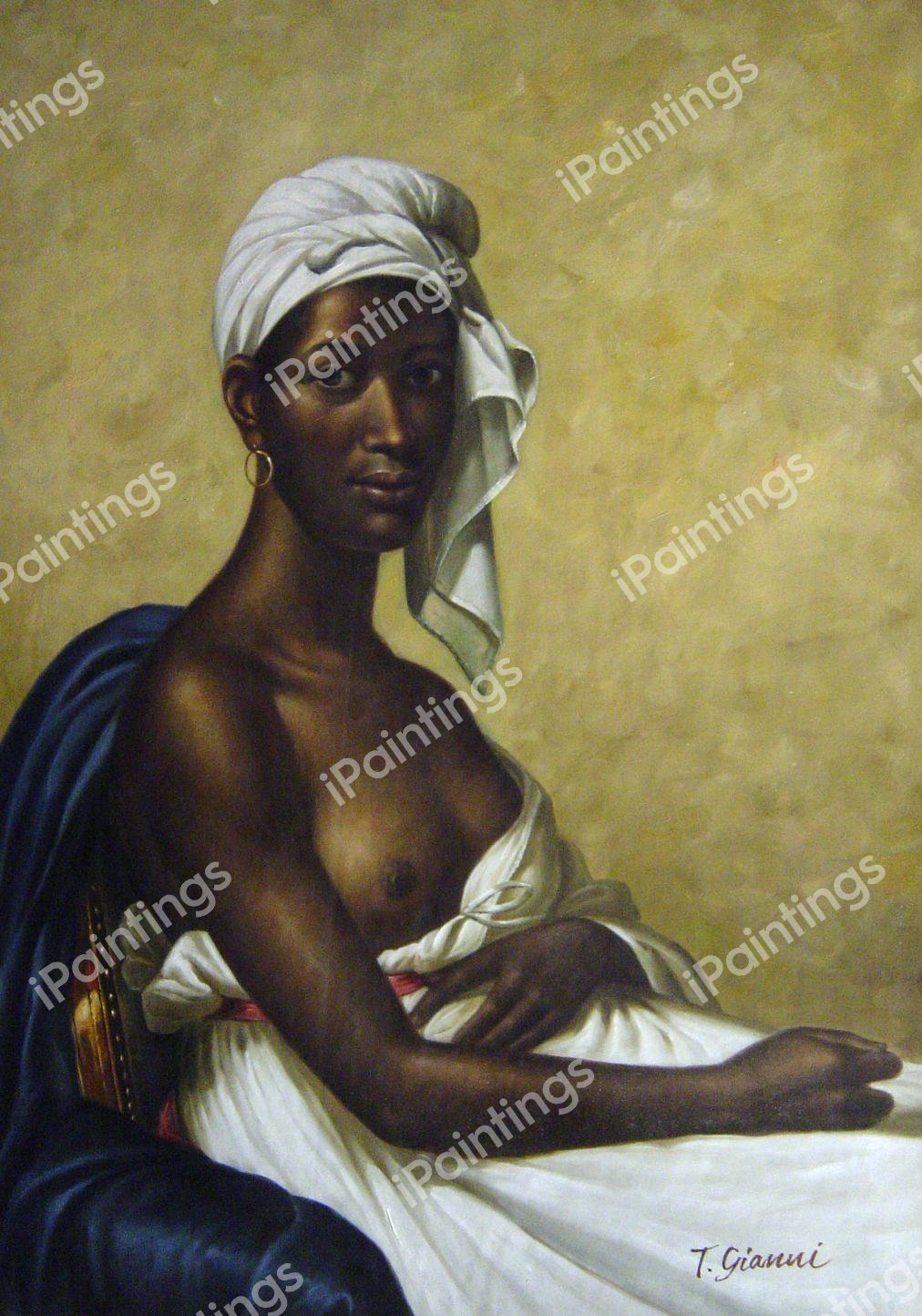 Portrait Of A Negress. The painting by Marie-Guillemine Benoist