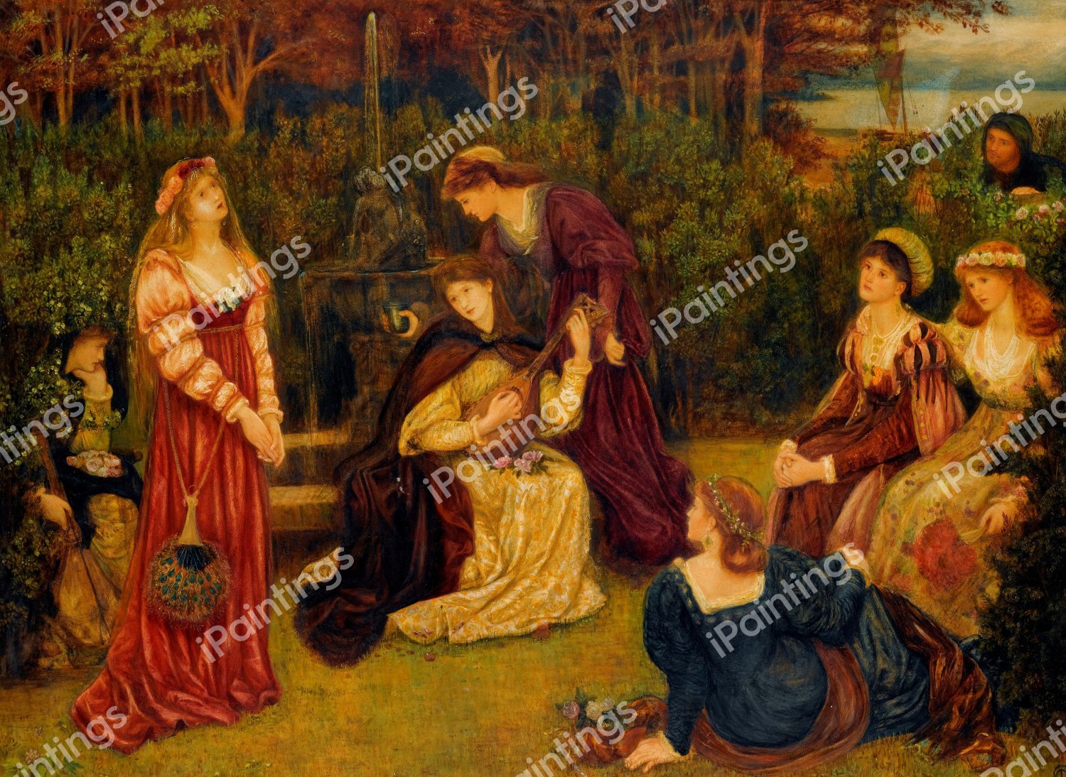 Fiammetta Singing, 1879. The painting by Marie Spartali Stillman