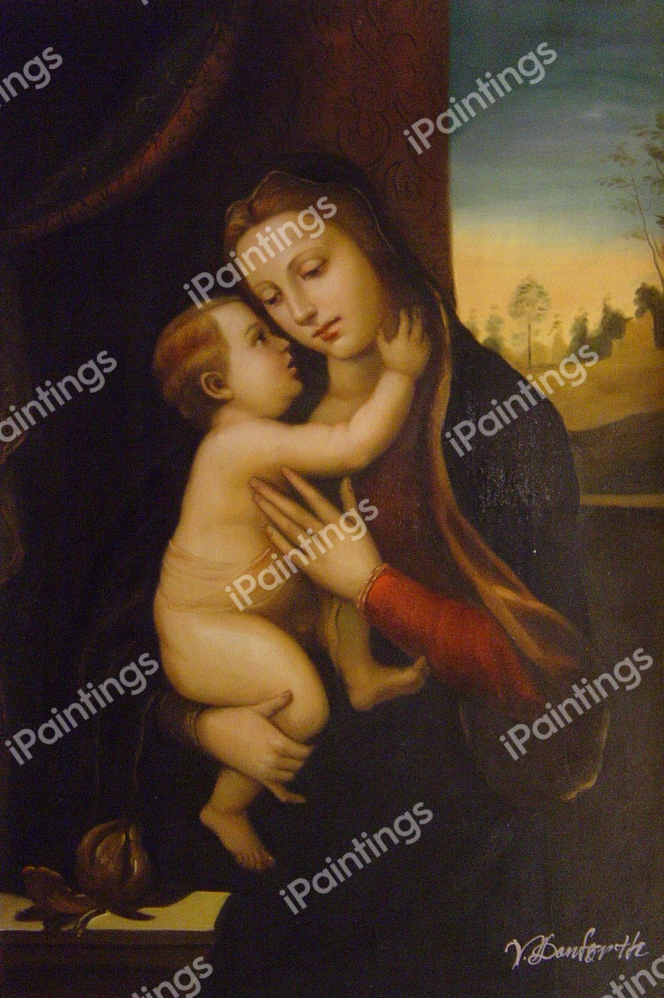 Madonna And Child. The painting by Mariotto Albertinelli