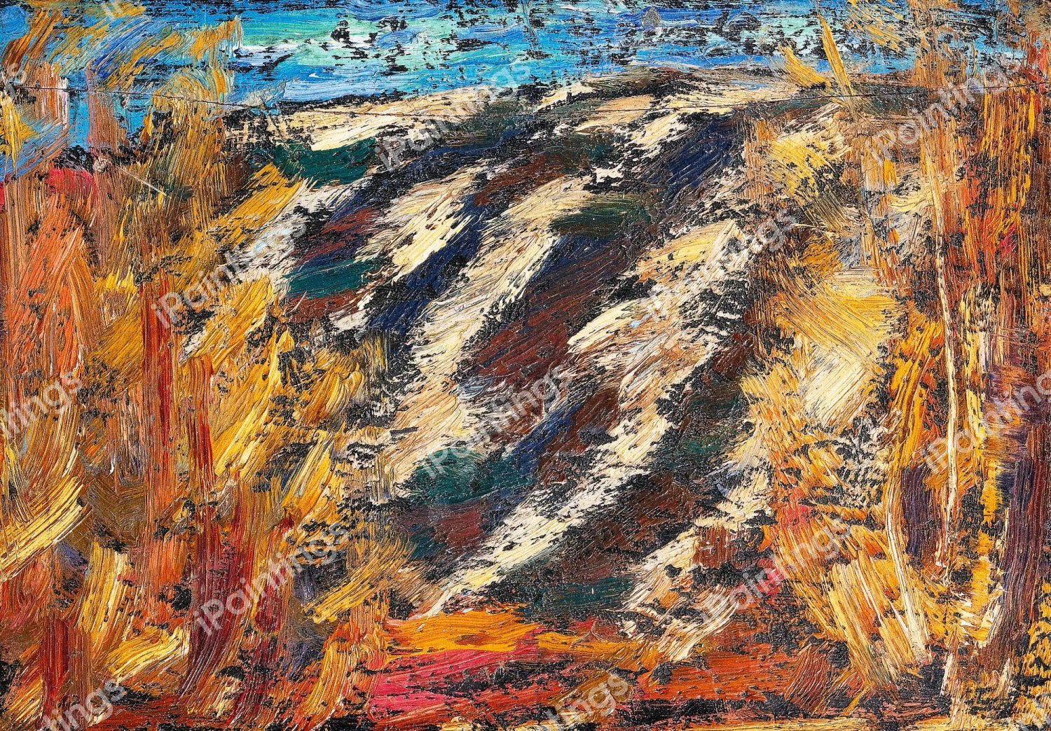 A Landscape No. 17. The painting by Marsden Hartley