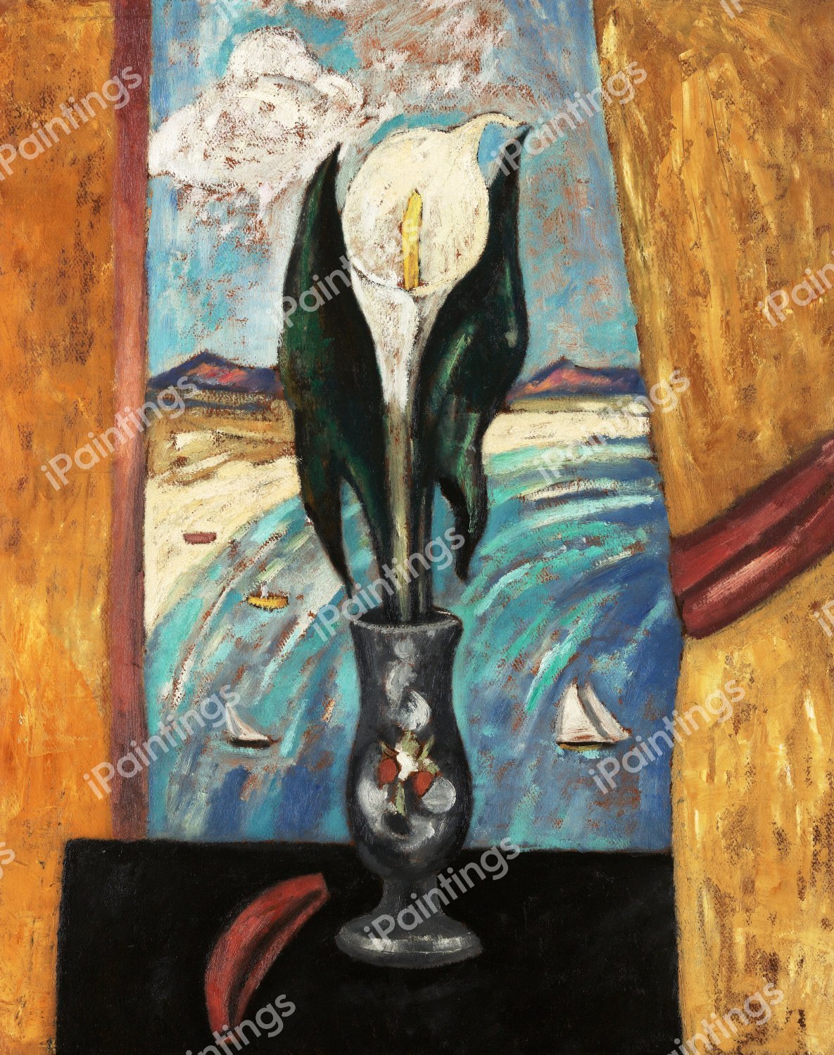 Atlantic Window in the New England Character. The painting by Marsden Hartley