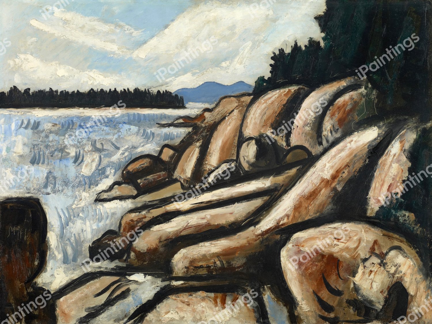 City Point, Vinalhaven. The painting by Marsden Hartley