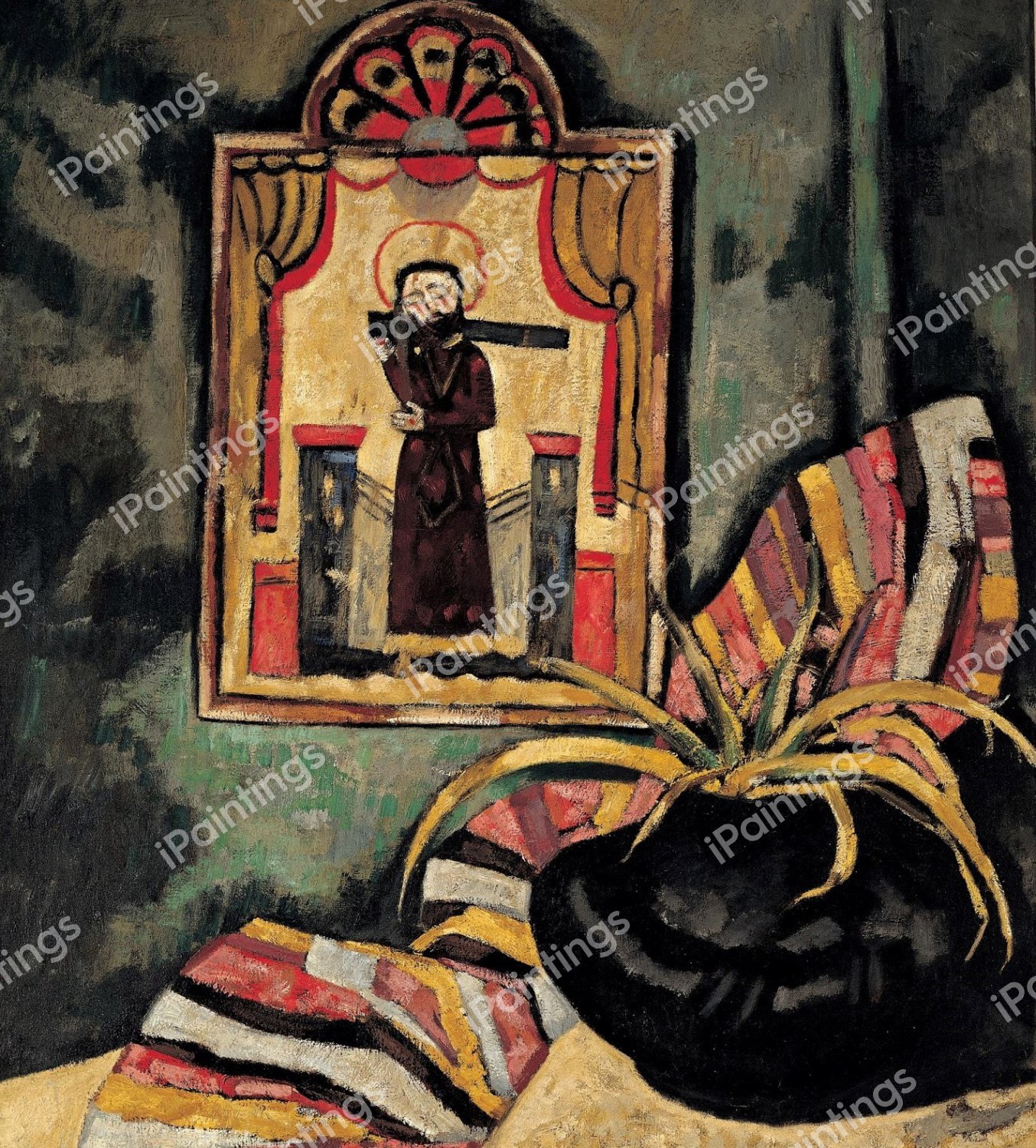 El Santo. The painting by Marsden Hartley