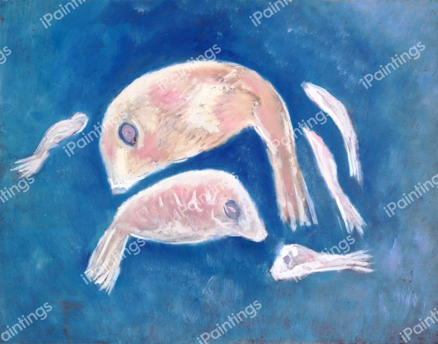 Fish in the Sky. The painting by Marsden Hartley