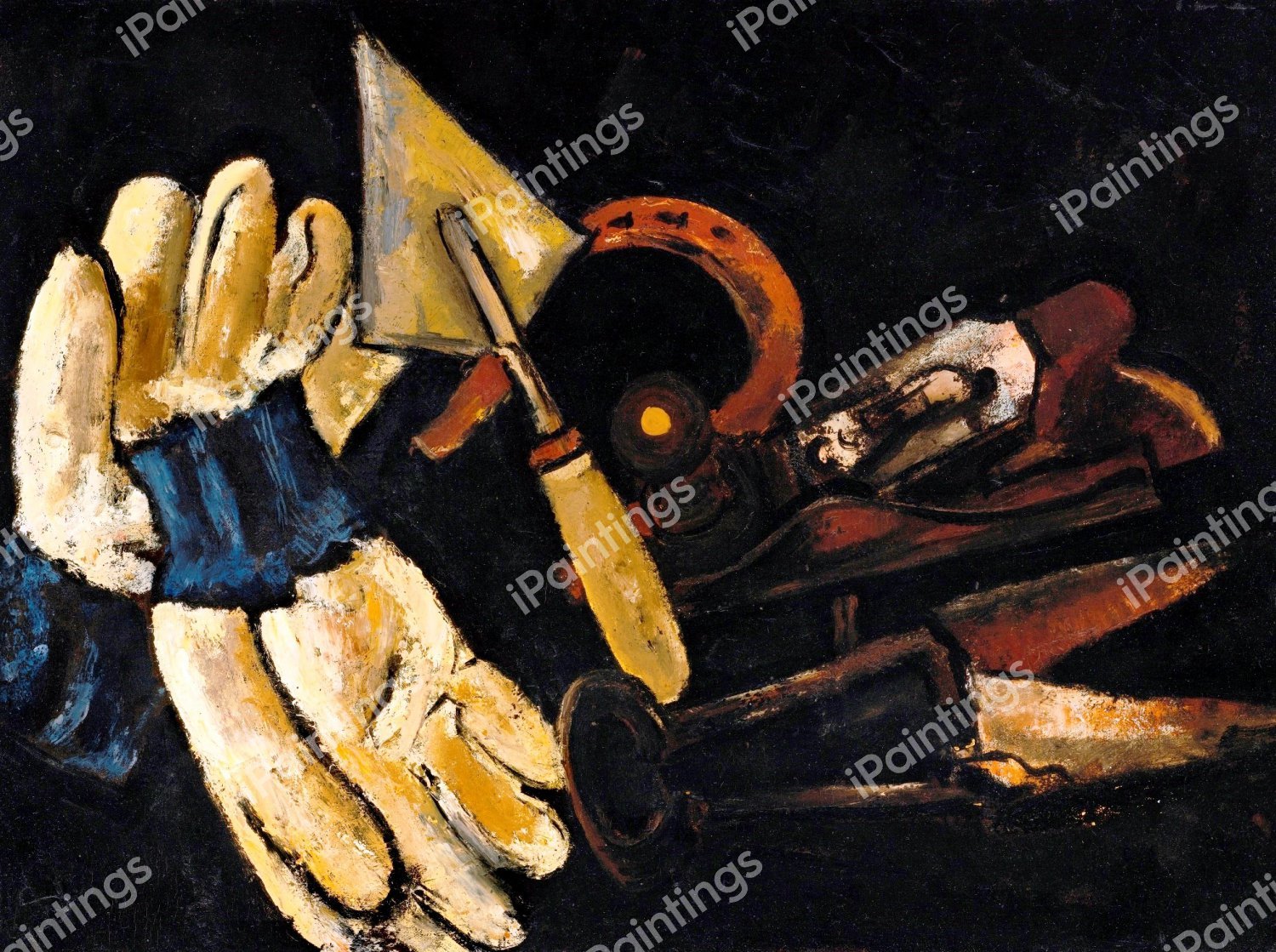 Gardener's Gloves and Field Implements. The painting by Marsden Hartley