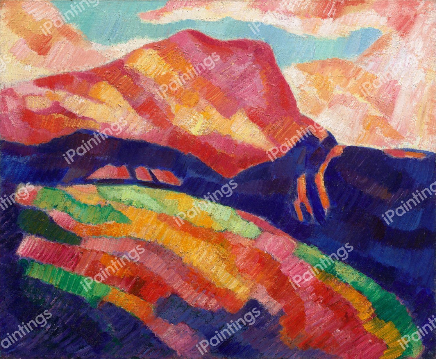 Mont Sainte Victoire. The painting by Marsden Hartley