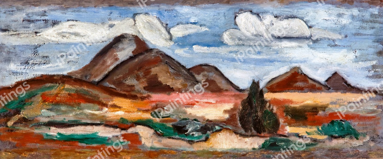 Mountains New Mexico. The painting by Marsden Hartley