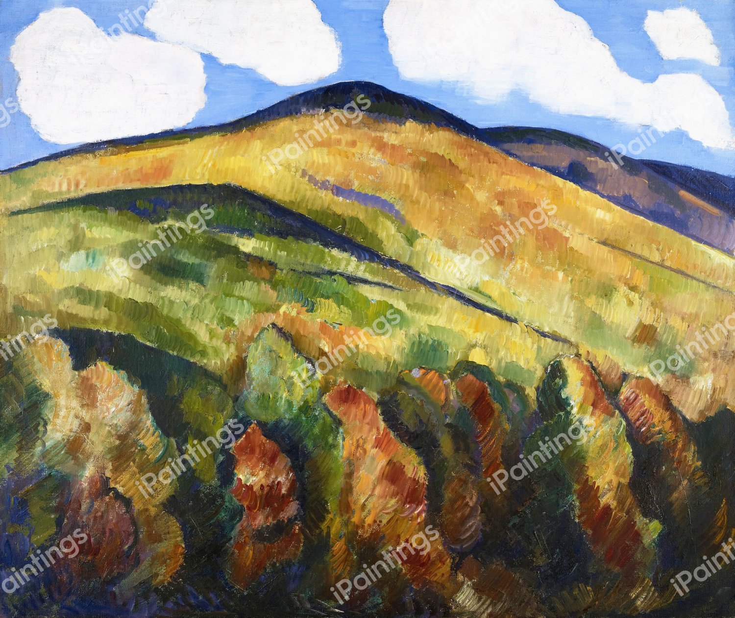 Mountains No. 22. The painting by Marsden Hartley