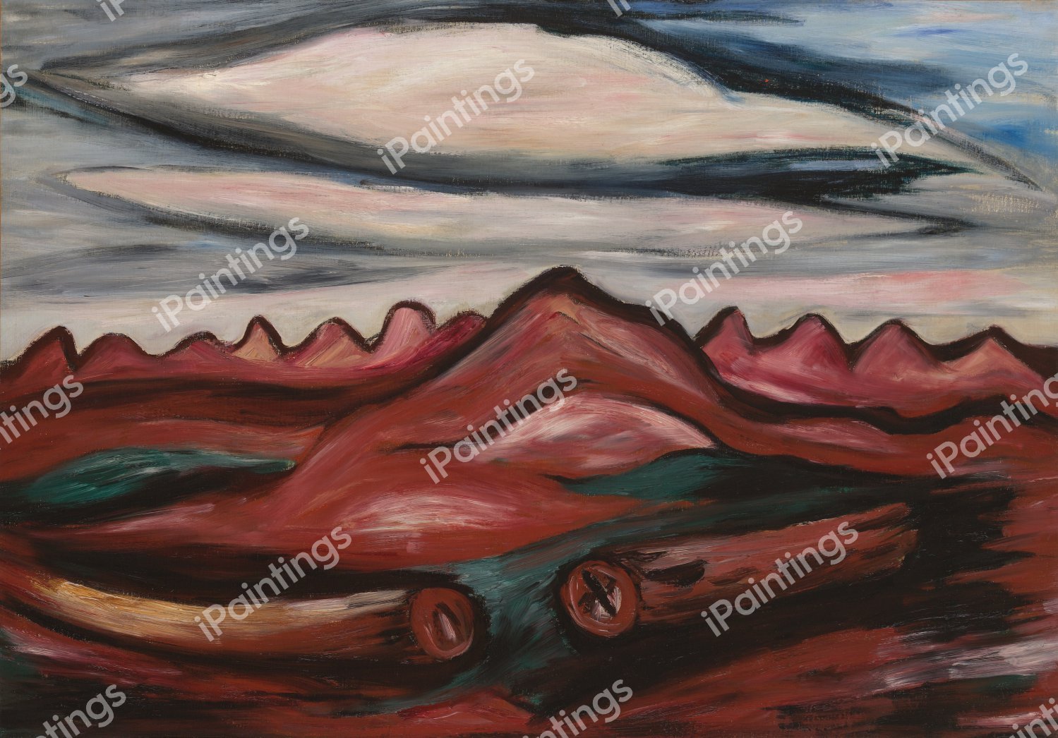 New Mexico Recollection #14. The painting by Marsden Hartley