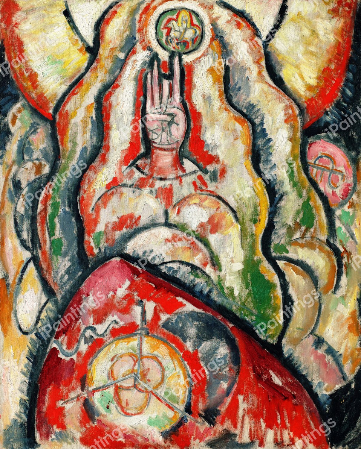 Portrait Arrangement No. 2. The painting by Marsden Hartley