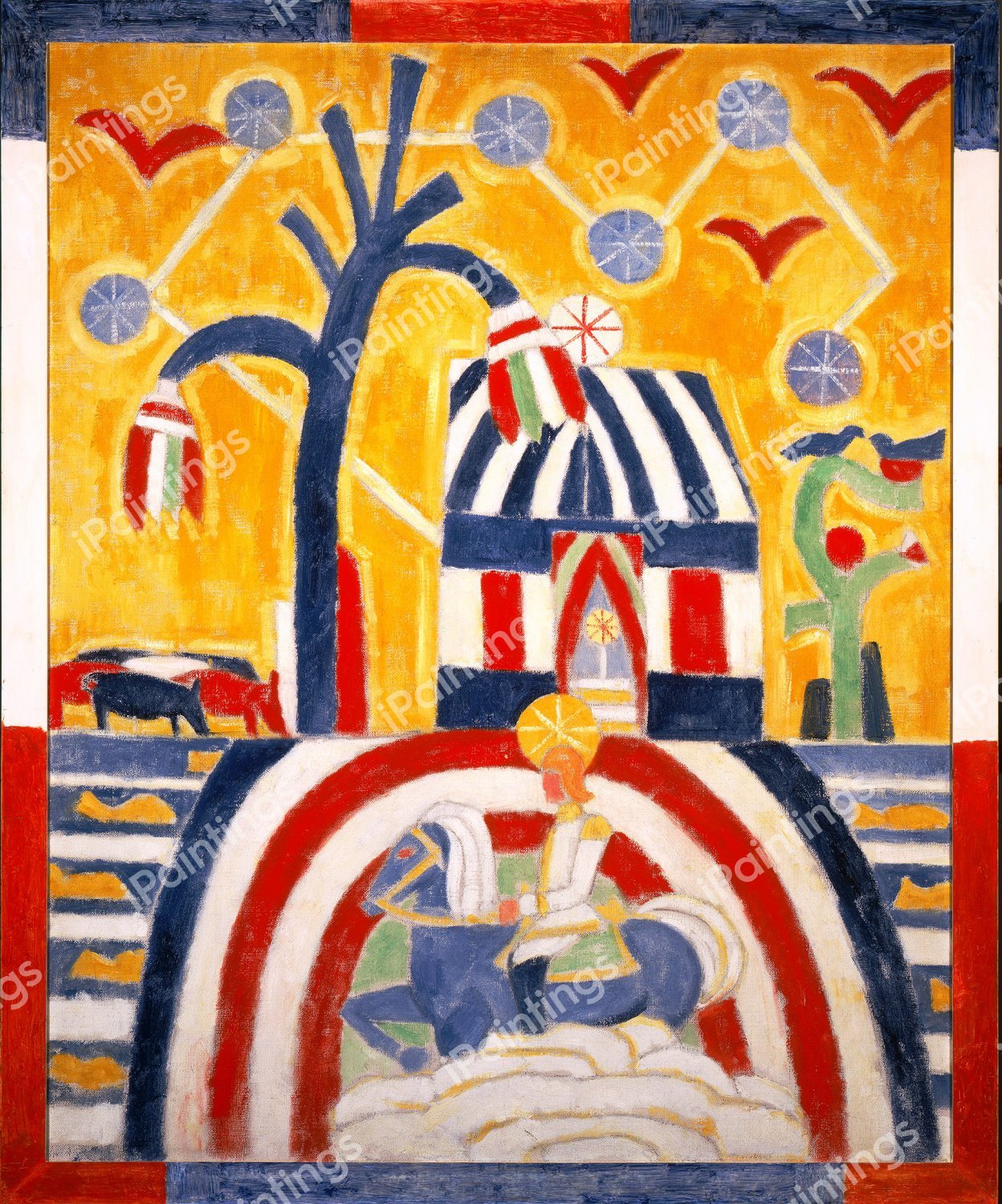 Portrait Arrangement. The painting by Marsden Hartley