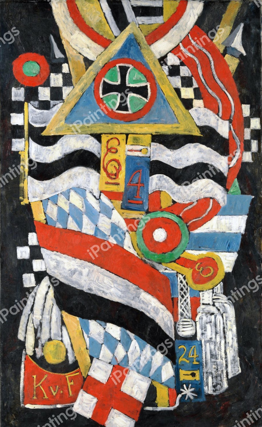 Portrait of a German Officer. The painting by Marsden Hartley