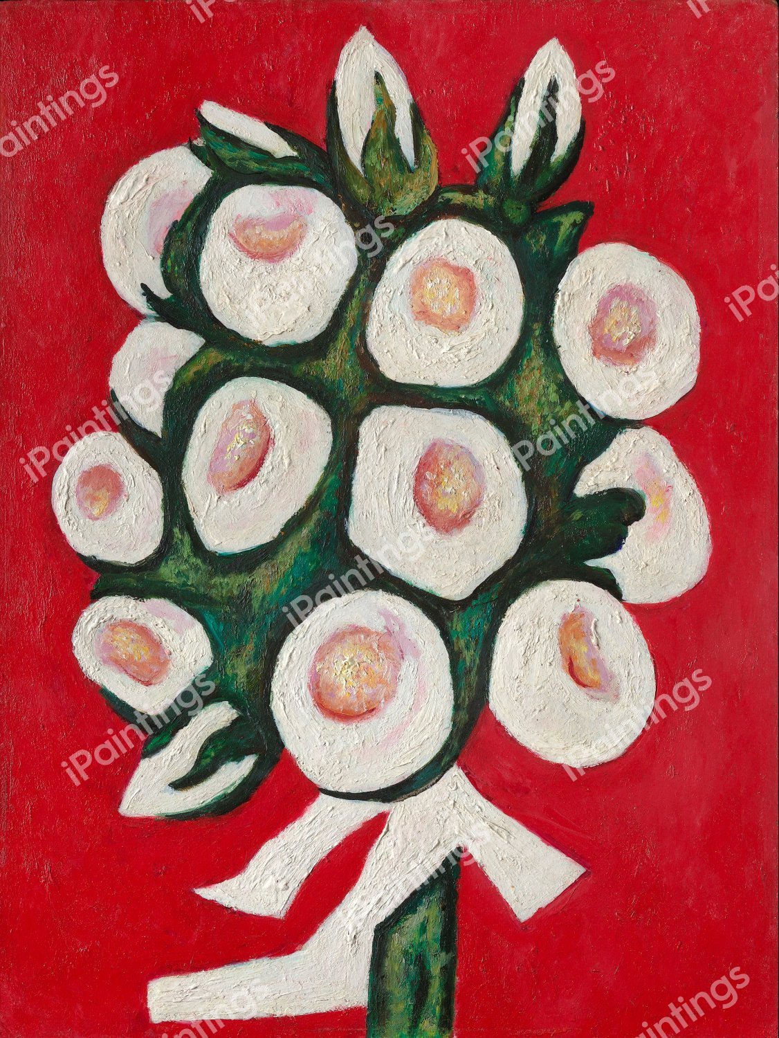 Roses for Seagulls that Lost Their Way. The painting by Marsden Hartley