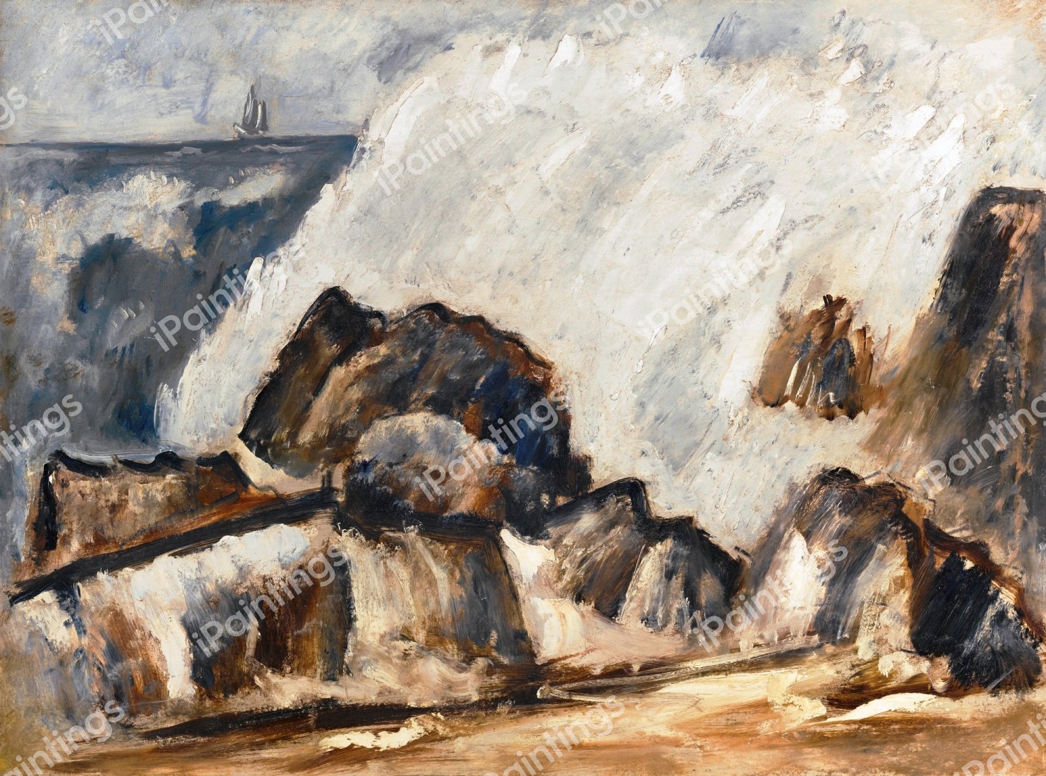 Storm Wave. The painting by Marsden Hartley