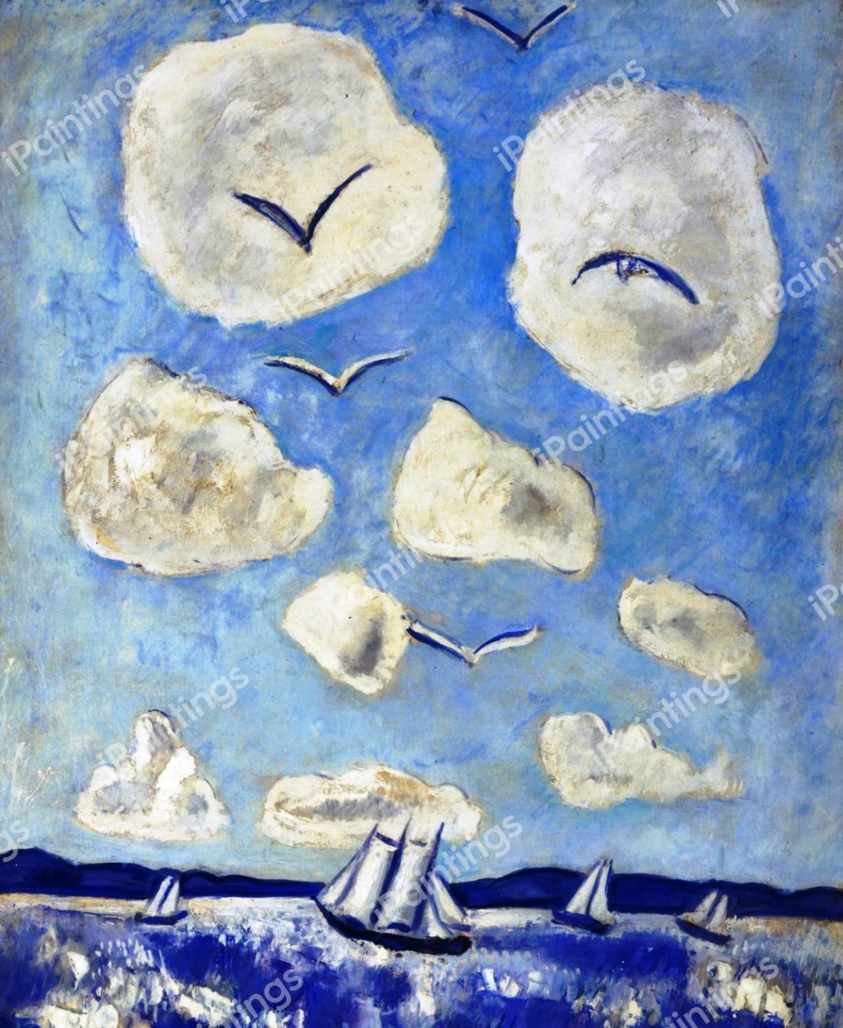 The Birds of the Bagaduce. The painting by Marsden Hartley