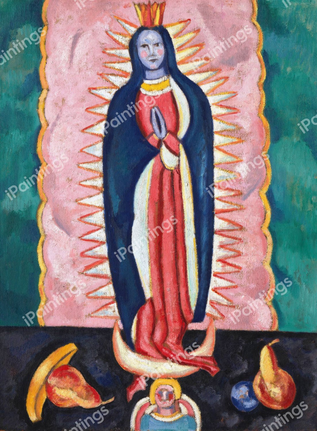 The Virgin of Guadalupe. The painting by Marsden Hartley
