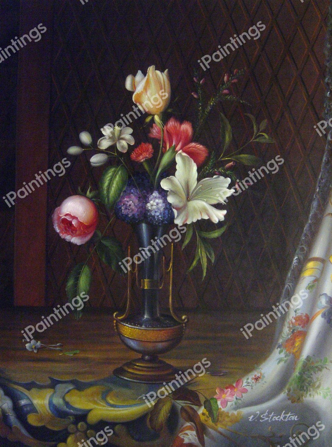 Vase Of Mixed Flowers. The painting by Martin Johnson Heade