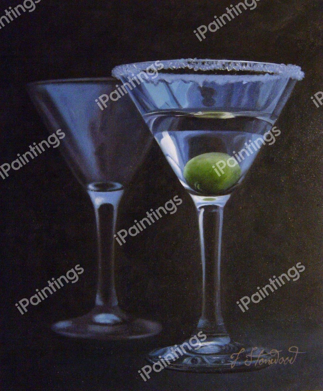 Martini At Night. The painting by Our Originals