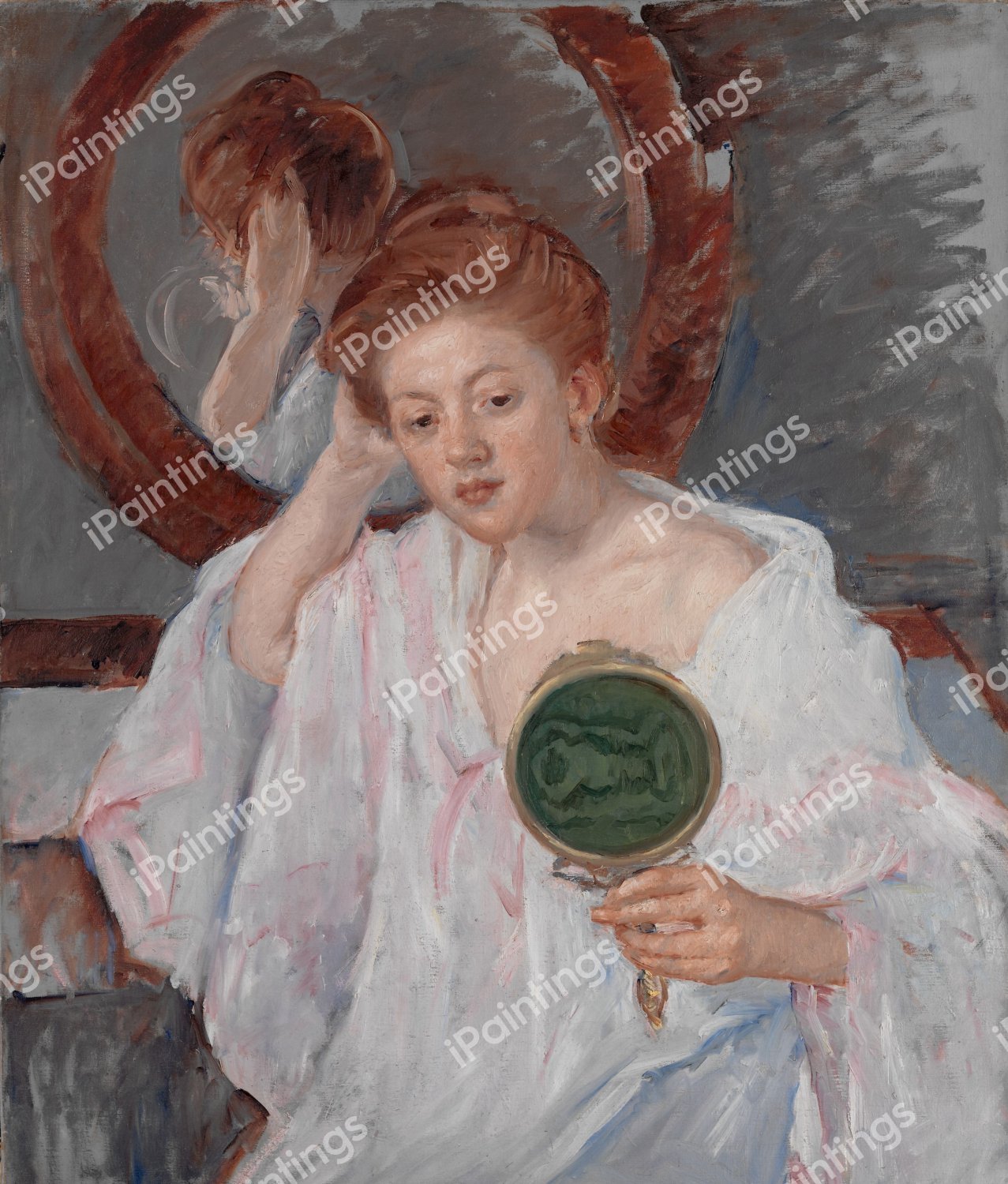 Denise at Her Dressing Table. The painting by Mary Cassatt
