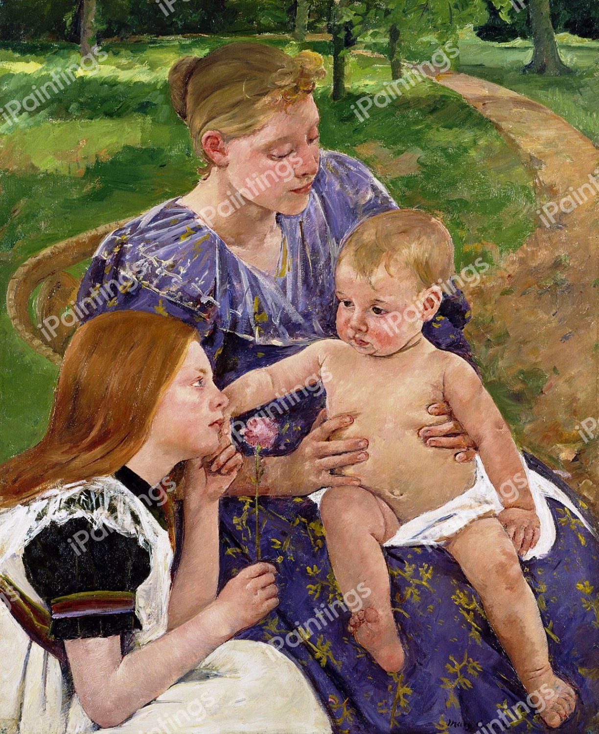 Family. The painting by Mary Cassatt